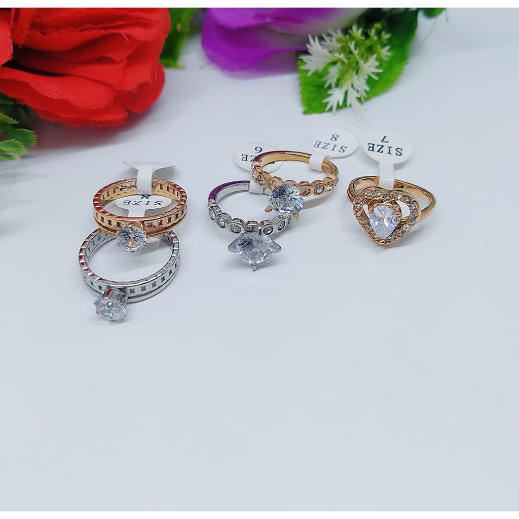 Cincin Titanium Permata 028-030 Terbaru