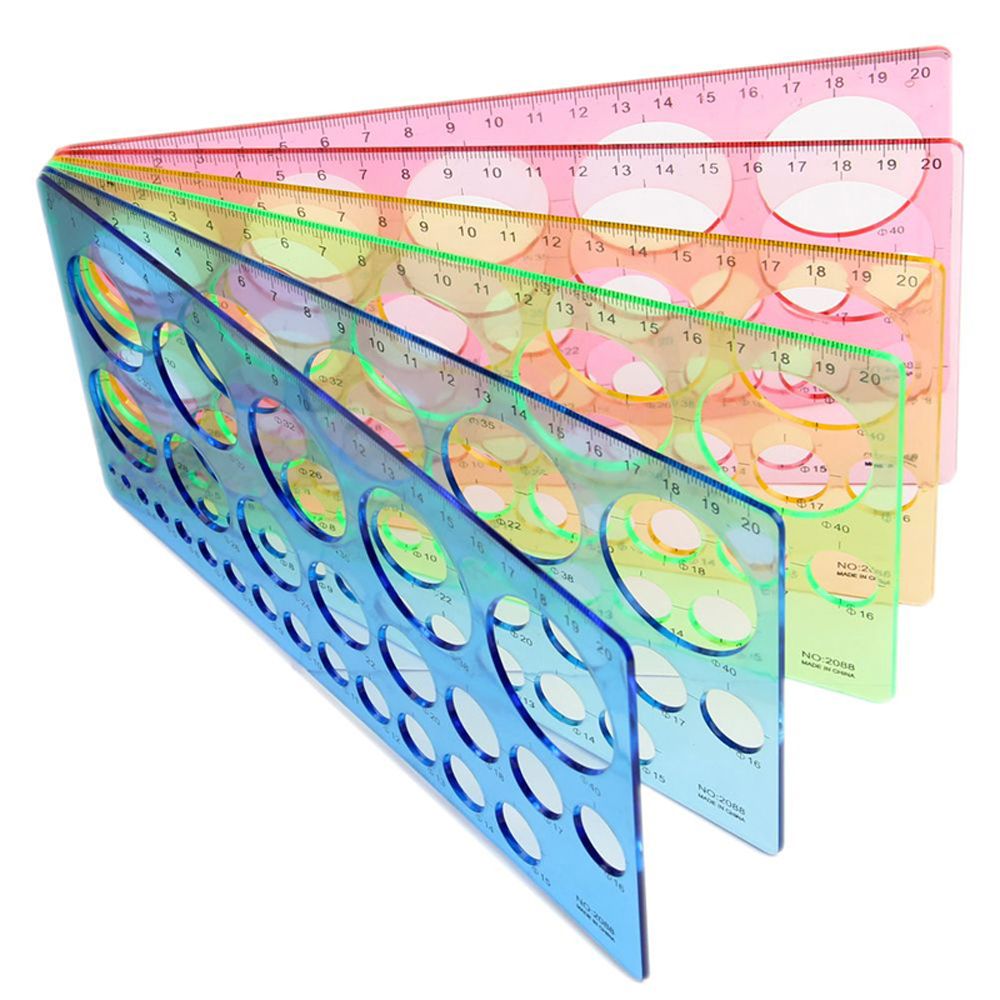 1 Pc Alat Template Penggaris Lingkaran Kerajinan Kertas Origami Quilling Warna Acak