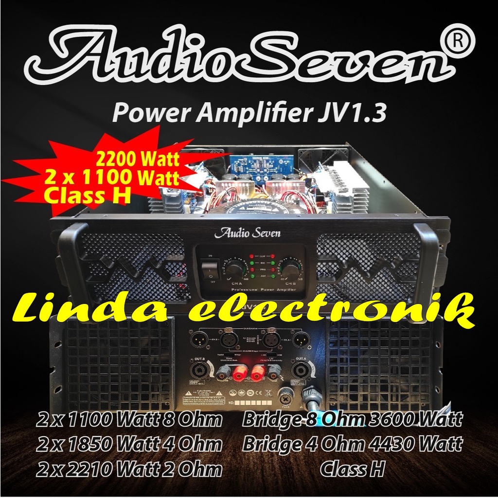 power amplifier audio seven jv1.3 2200 watt class h original