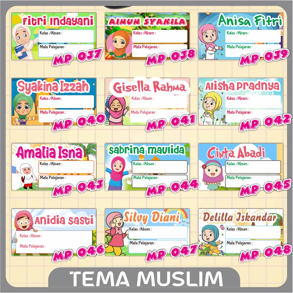 

STIKER LABEL MATA PELAJARAN SERI ANAK SHOLEHAH