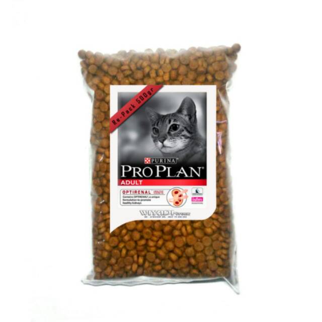 Makanan Kucing Proplan Adult Tidak membuat rontok bulu  [Repack 500g]