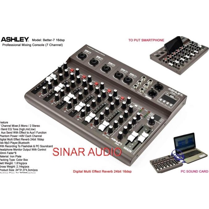 Mixer audio ASHLEY BETTER7 / BETTER 7 / BETTER-7 (ORIGINAL)