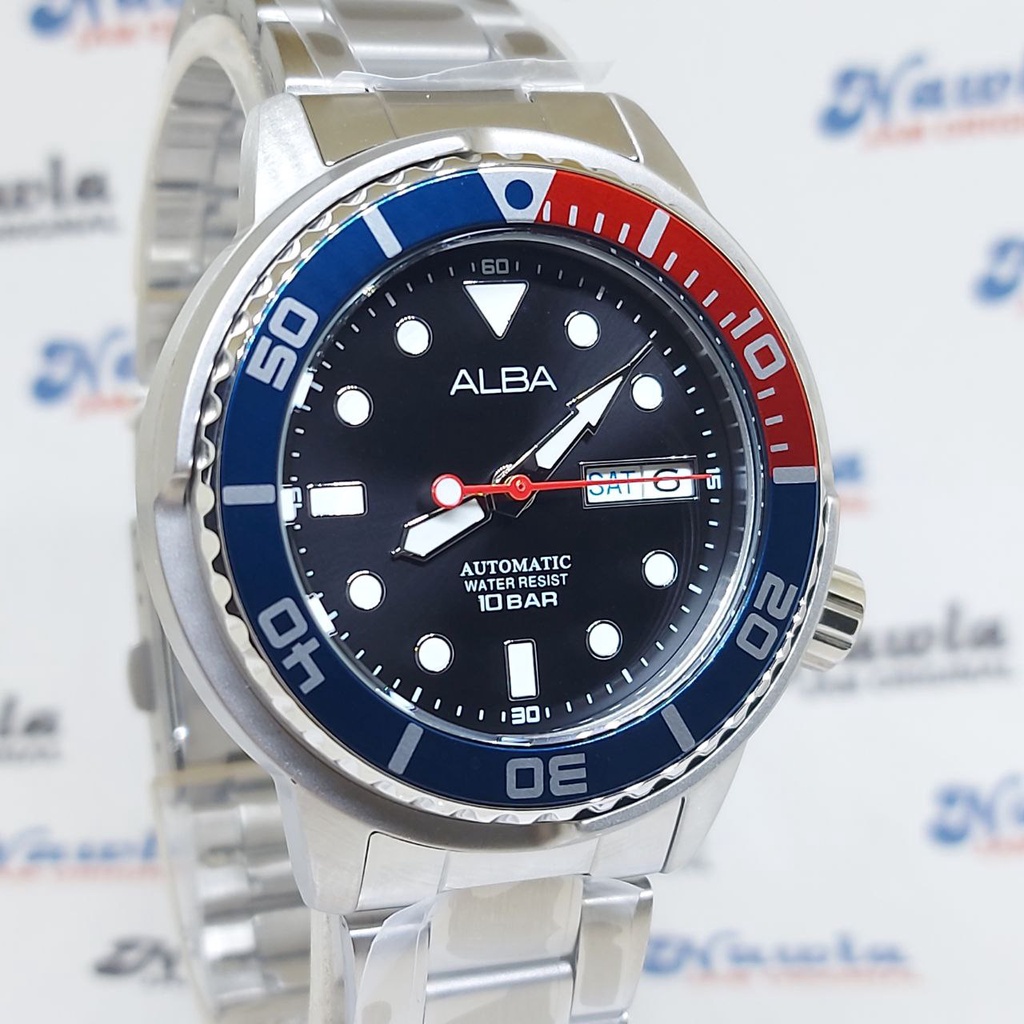 Alba Automatic AL4247X1 Tuna Pepsi - Jam Tangan Pria AL4247