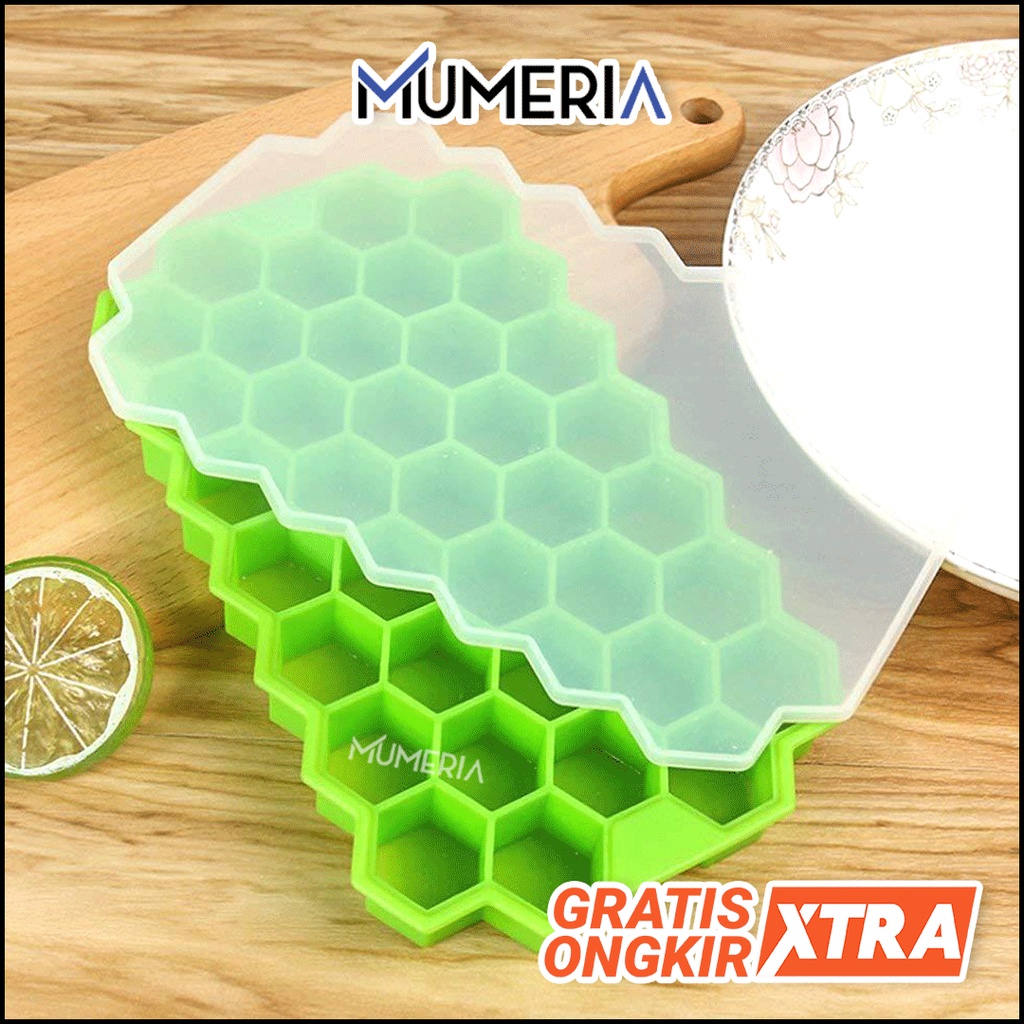 Cetakan Es Batu Ice Cube Tray Agar Jelly Buah Coklat Silikon Honeycomb Flexibel Hexagonal Food Grade