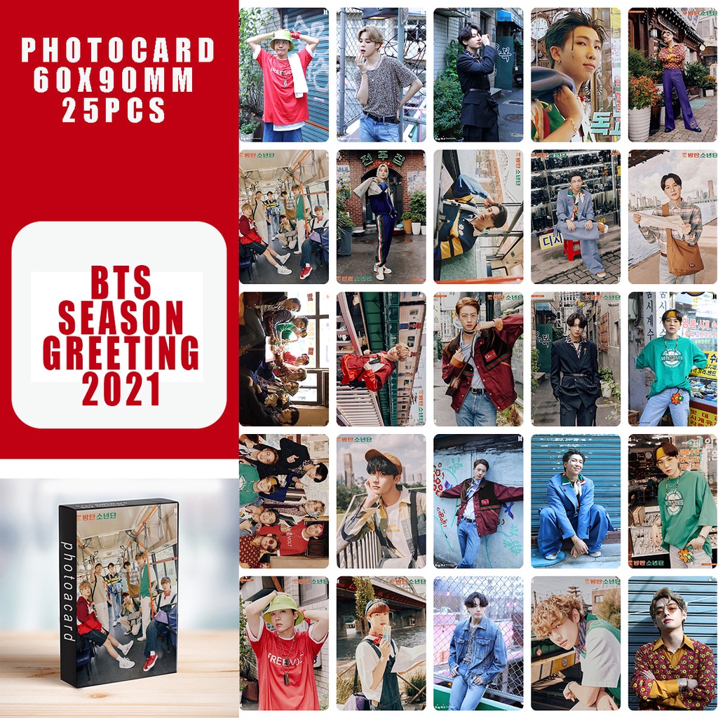 Photocard bts season greetings grup 1pack isi 25pcs