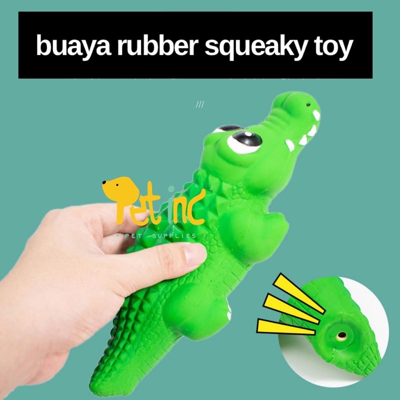 buaya rubber squeaky toy