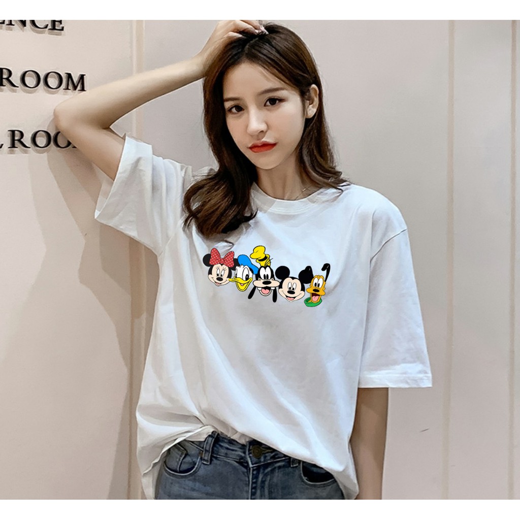 MICKEY FAMILY / TERMURAH BAJU KAOS KATUN WANITA/ PRIA UNISEX LENGAN PENDEK / TUMBLR TEE /  OVERSIZE