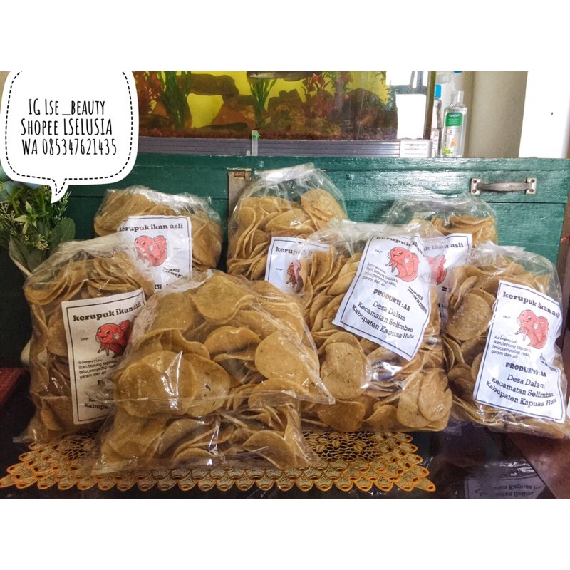 

Krupuk Ikan Kapuas Hulu Ori 100 % Mantul Kemasan 1/2 Kg