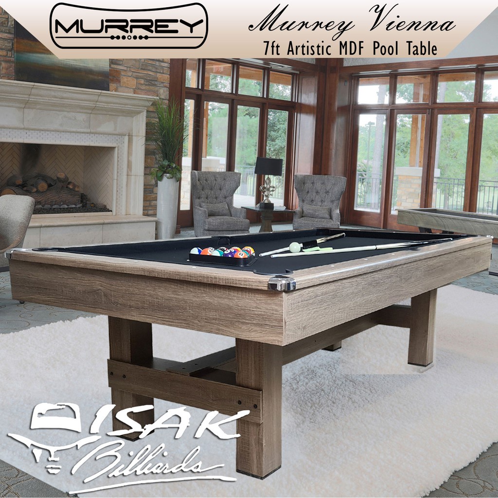 Murrey Vienna 7ft Pool Table - MDF Meja Billiard Biliar Bilyar Artistic 7 Feet