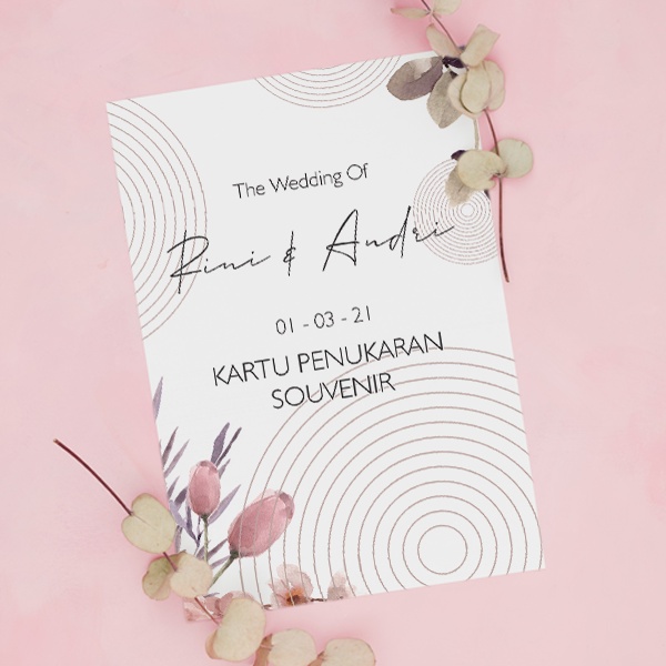 Kartu / Voucher Souvenir | Kartu Pengambilan Makanan | Kartu Ucapan Terimakasih Pernikahan | Wedding