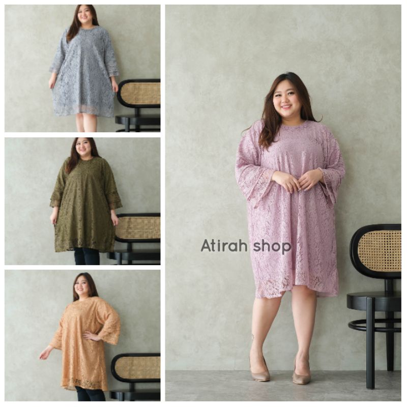 Tunik brokat  jumbo Ld 130cm Ld 140cm