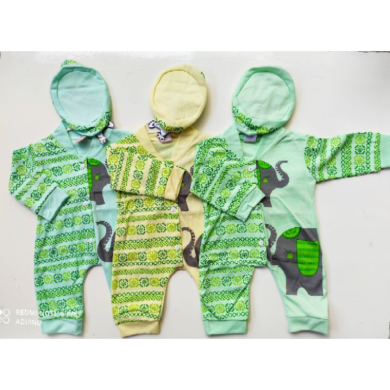 Romper Koko + Peci Bayi Baru Lahir Newborn SNI