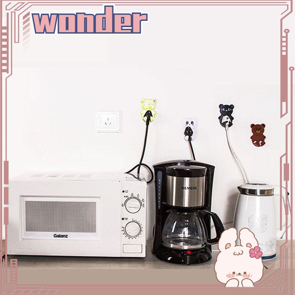 Wonder 2PCS / Set Kait Holder Kabel Listrik Desain Kartun Untuk Kamar Mandi