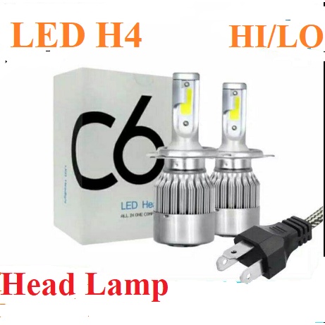 Lampu Utama Mobil LED Headlight Foglamp C6 SOCKET H4 H11 H8 H9 COB