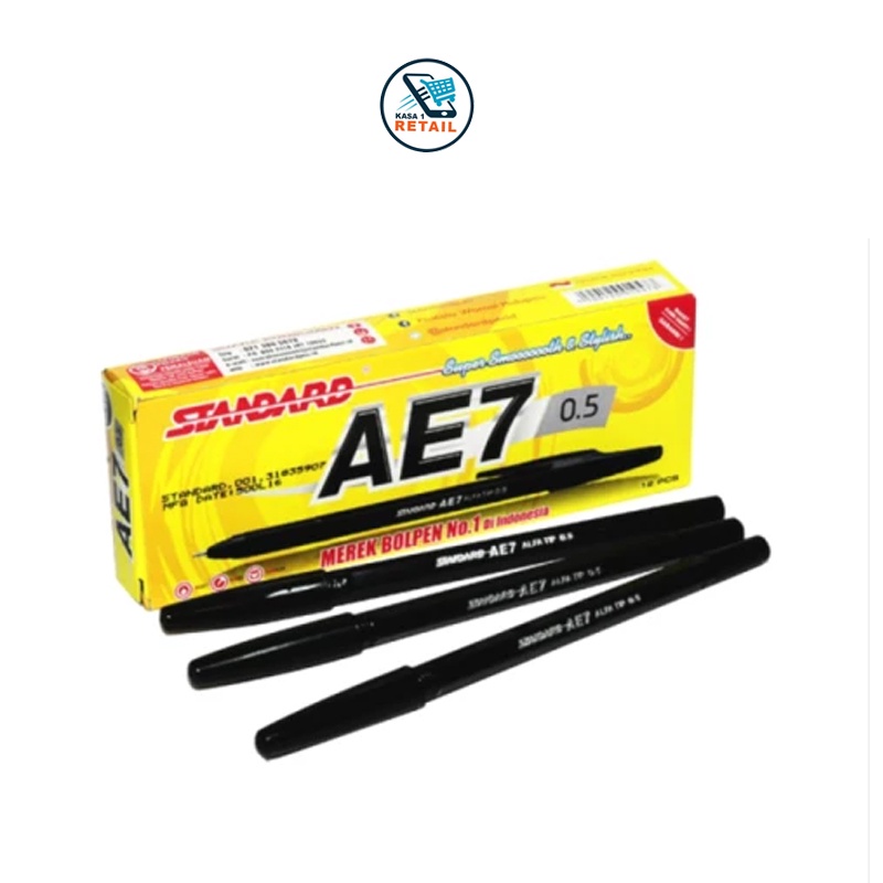 

2 PCS Pulpen AE7 Standar Hitam Anak Sekolah SD / SMP / SMA