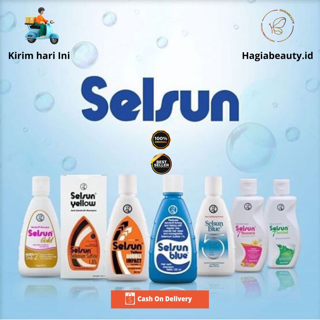 BISA COD - Selsun shampoo anti ketombe Yellow Doublle Impact, Blue 5 - Ketombe Sedang, dan Keras