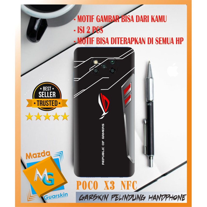 Garskin HP Poco X3 NFC Motif ROG5 - Bebas Request Gambar