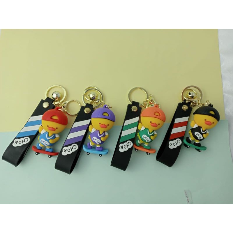 gantungan kunci- cool skateboard sports duck keychain (2.13)