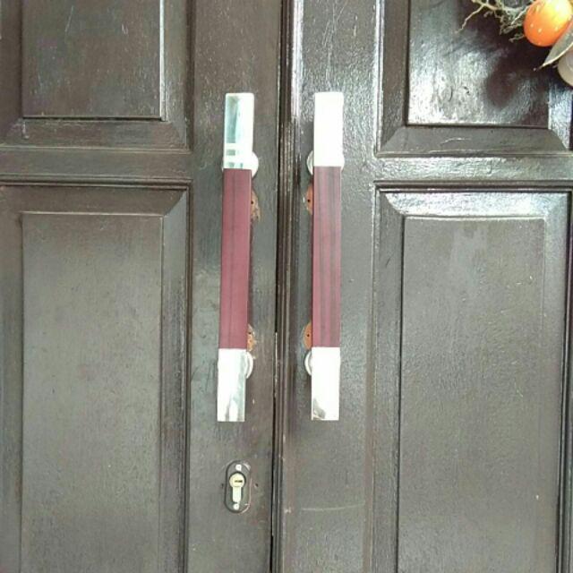 Handle Pintu Rumah 33 Cm Tarikan Pintu Mahoni Gagang Pintu Maron Kunci Pintu Kotak Dof Kombinasi Gp