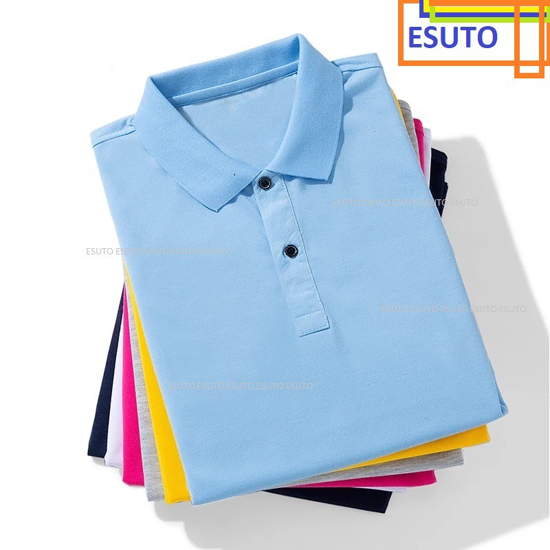 KAOS POLO SHIRT KERAH ATASAN PRIA POLOS WARNA HITAM PUTIH COKLAT KUNING MERAH ABU BIRU HIJAU ORANGE 