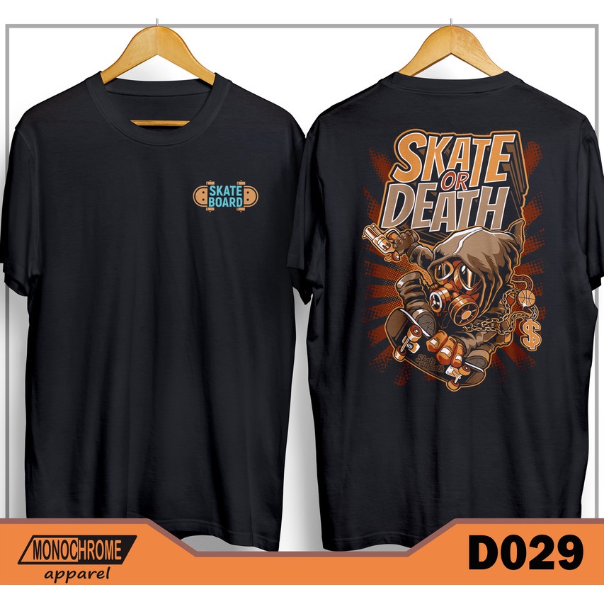 D029 Kaos Baju Skate Skater Skaters Skateboard Distro Pria
