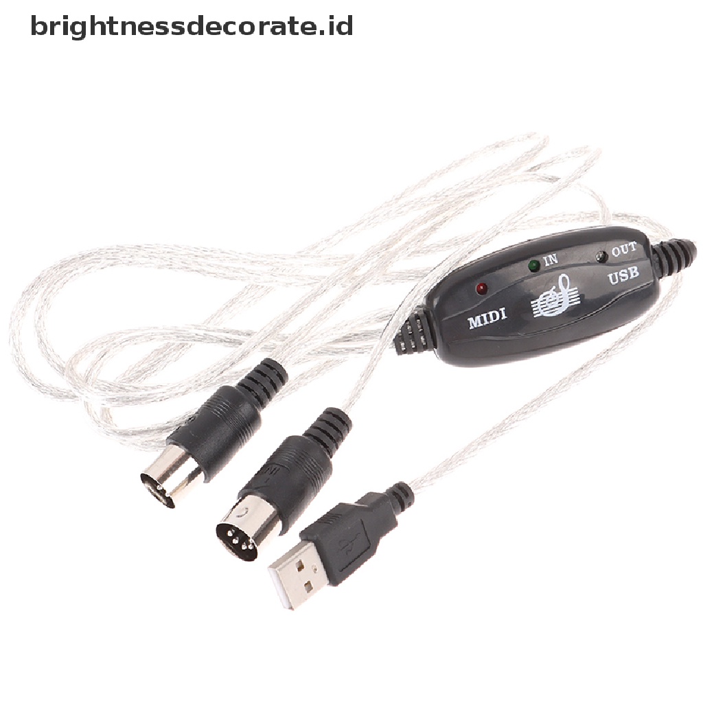 Kabel Adapter Converter Usb In-Out Midi Interface Ke Pc Untuk Musik