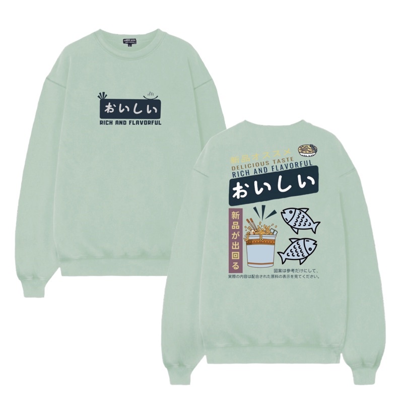 LETTUCY - CREWNECK SWEATER BLACK & CREAM-rich and flavorful