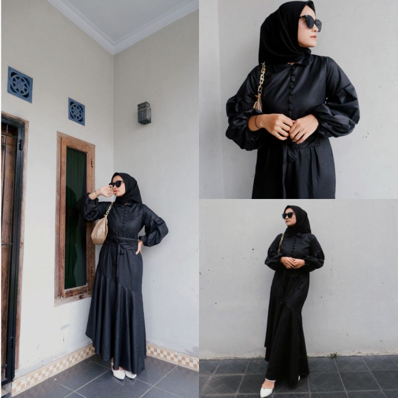 ADSIDEA - ALFA DRESS BLACK/DRESS SATIN MAXMARA PREMIUM/BUSUI FREINDLY