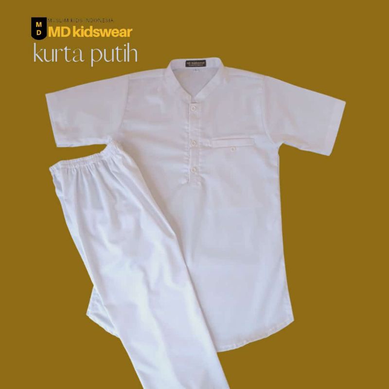 Koko Muslim Putih Anak Laki-Laki ||by MD Kidswear Original