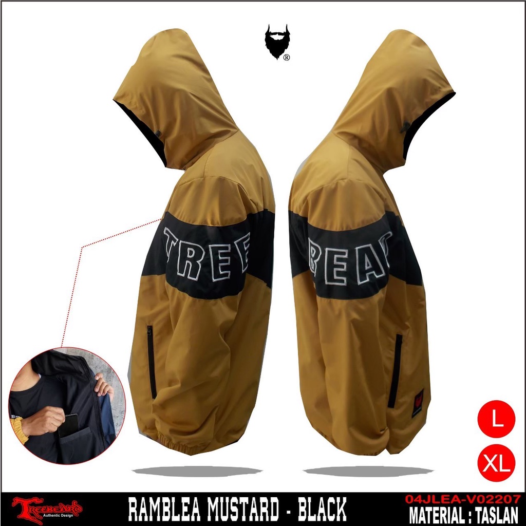 TURUN HARGA ! Ramblea Jaket Outdoor Hoodie Pria Treebeard / Jaket Anti Air / Jaket Gunung / Jaket Motor