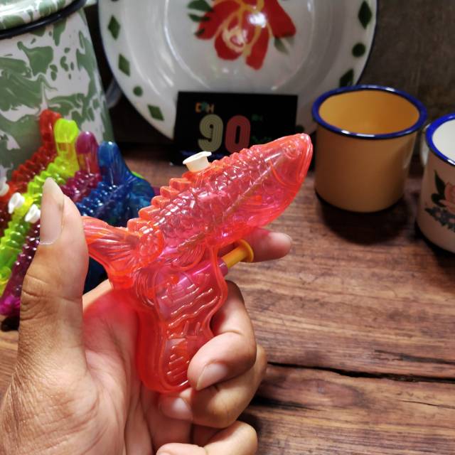 PISTOL AIR IKAN plastik 2PCS.Mainan Tembak-Tembakan Pestol jadul 90an.MURAH