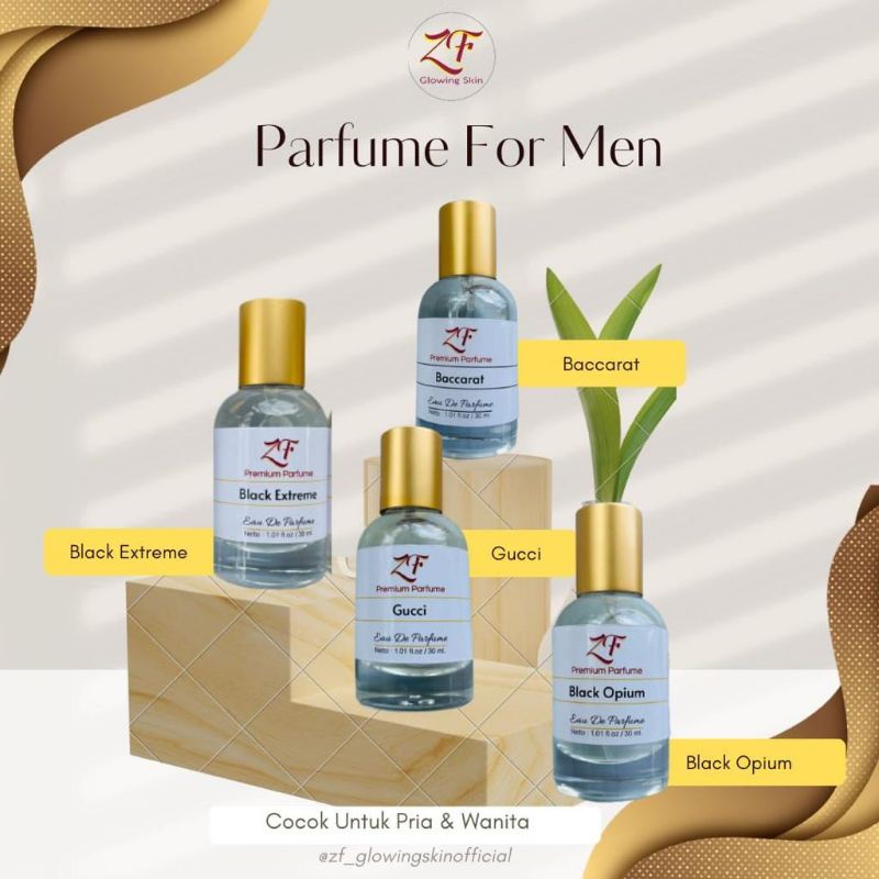 Parfum ZF Premium 30ml Non-Alkohol Tahan 24Jam Pria&amp;Wanita