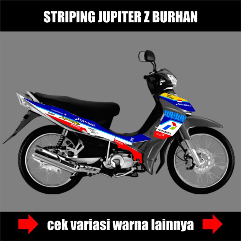 Sticker Striping Jupiter Z BURHAN - Stiker Variasi List Motor Jupiter Mandalika - stiker Jupiter Bel