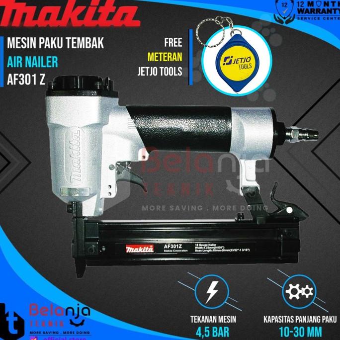 

Makita Mesin Paku Tembak Af 301 Z Air Nailer Staples Paku Lurus Af301Z