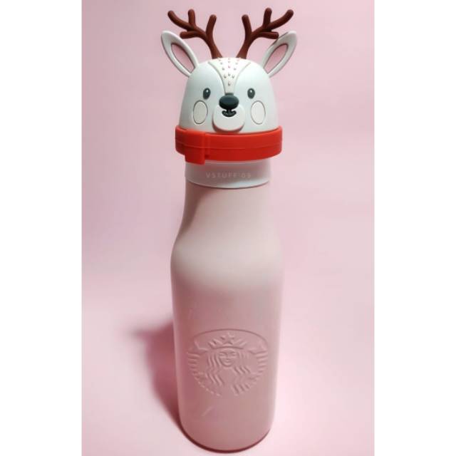 Starbucks tumbler pink reindeer