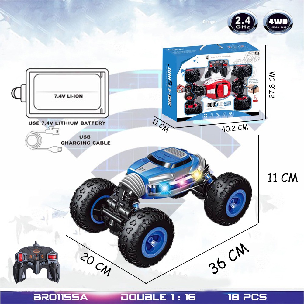 Mainan Anak Mobil Remote Control RC Rock Crawler Offroad BRO1155