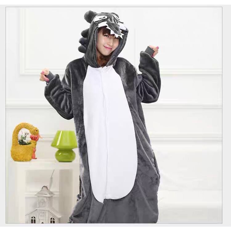 KOSTUM ONESIE SERIGALA WEREWOLF WOLF WOLVES BAJU TIDUR PIYAMA COSPLAY IMPOR