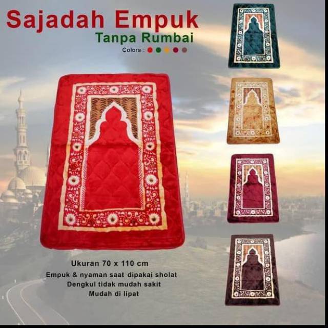 Rc Sajadah Busa Jumbo Motif Premium Anti Selip Murah Tebal dan Empuk Berbagai Warna