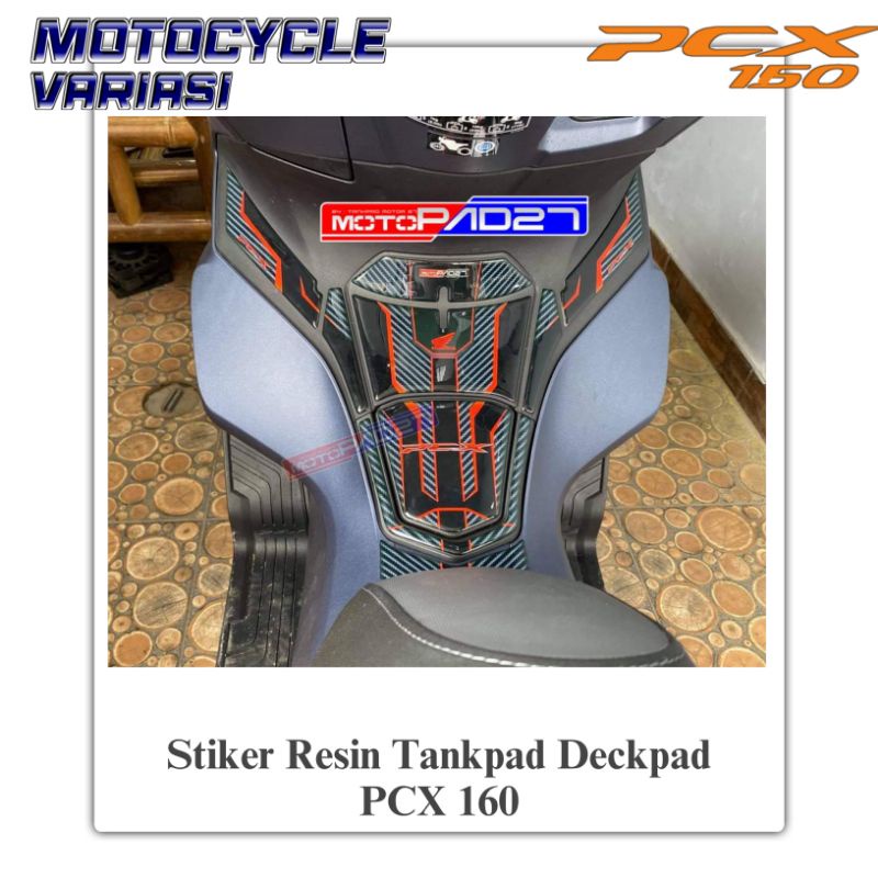 Stiker PCX 160 RESIN Stiker Tankpad Deckpad PCX 160 Timbul Resin Premium