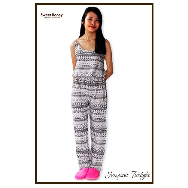 Sweet Honey ~ Grosir Jumpsuit Dewasa Twilight Panjang Etnik Tribal Grosir Jumpsuit Bali Murah [Bisa COD]