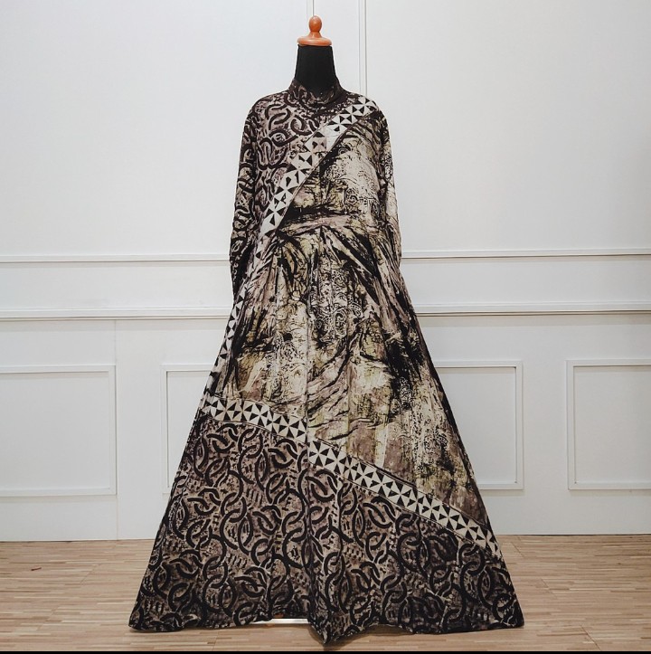 Gamis Rayon Abstrak An Super Grade A Motif Malaman Terbaru Terlaris Termurah Batik
