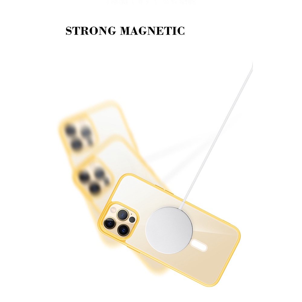 MAGNETIC SIDE COLOUR ACRYLIC CASE BENING IPHONE 14 PRO MAX / 14 PRO / 14 PLUS / 14 / 13 PRO MAX / 13 PRO / 13 / 12 PRO MAX / 12 PRO / 12 / 11 PRO / 11 PRO MAX / 11 / XS / X / XR / XS MAX SUPPORT MAGSAFE CHARGER