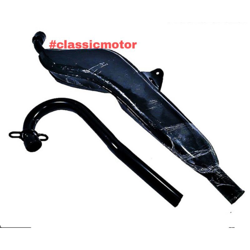 knalpot honda XL125 hitam