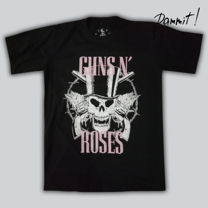 Kaos Band Guns N Roses GNR - KAOS BAND PREMIUM - HITAM - S, M, L, XL, XXL.