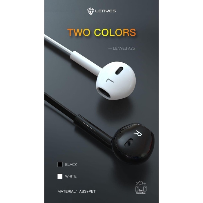 Headset BLUETOOTH ORI LENYES Handsfree HEADPHONE A25 4.2 Wireless ACC Grosir