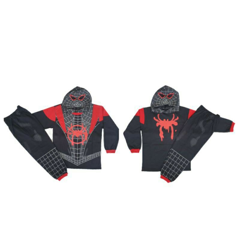 SPIDERMEN HITAM TOPENG KAIN TERBARU! BAJU SPIDERMEN TOPENG KAIN