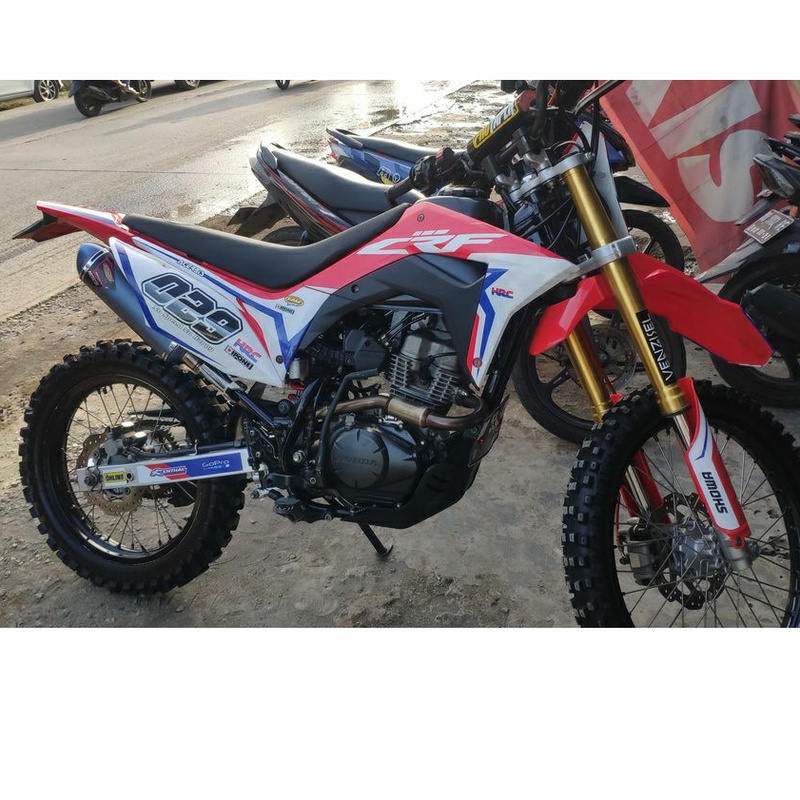 Stiker CRF 150L Decal Full Body CRF 150L Red-White Premium Glossy DNKZ