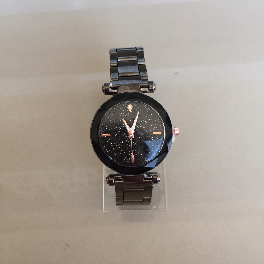 FYGALERYJAKARTA J154 Jam Tangan Rantai Wanita Jam Cewek Analog Stainless Murah-Hitam