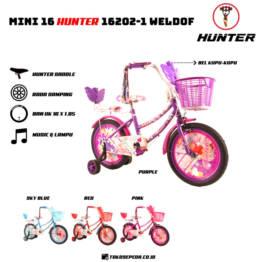 SEPEDA MINI 16 HUNTER HTR 16202-1 / SEPEDA ANAK