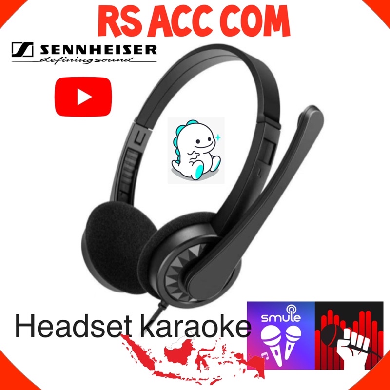 Headset mic karaoke smartphone youtube bigo live dan smule karaoke